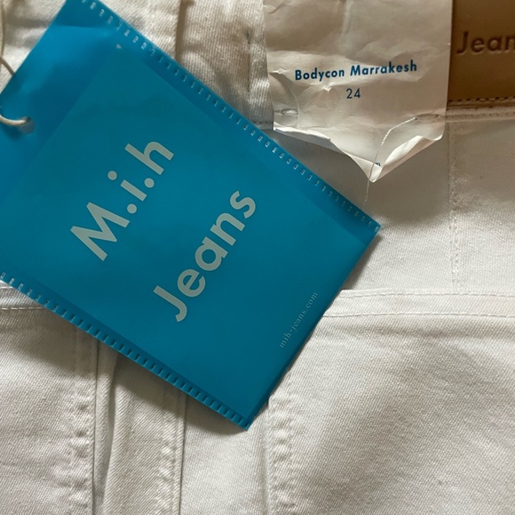 MiH Bodycon Marrakesh Flare Jeans, white, size 24, NWT - Picture 7 of 9